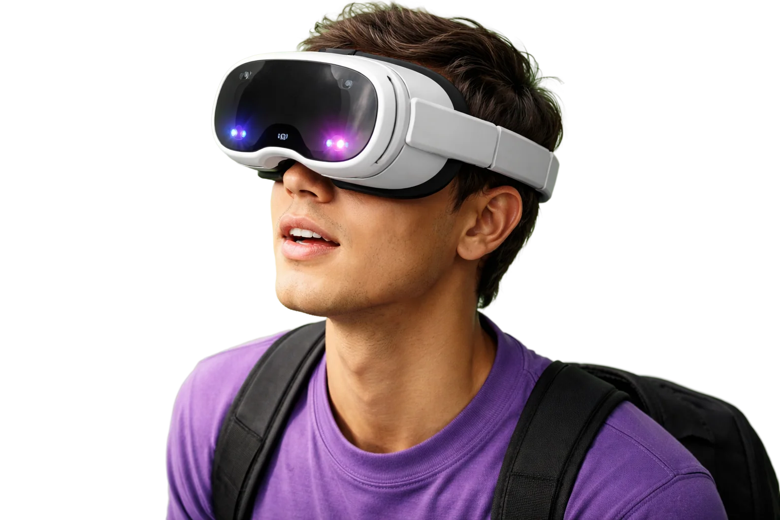 Estudiante usando un visor de realidad virtual Meta Quest 3